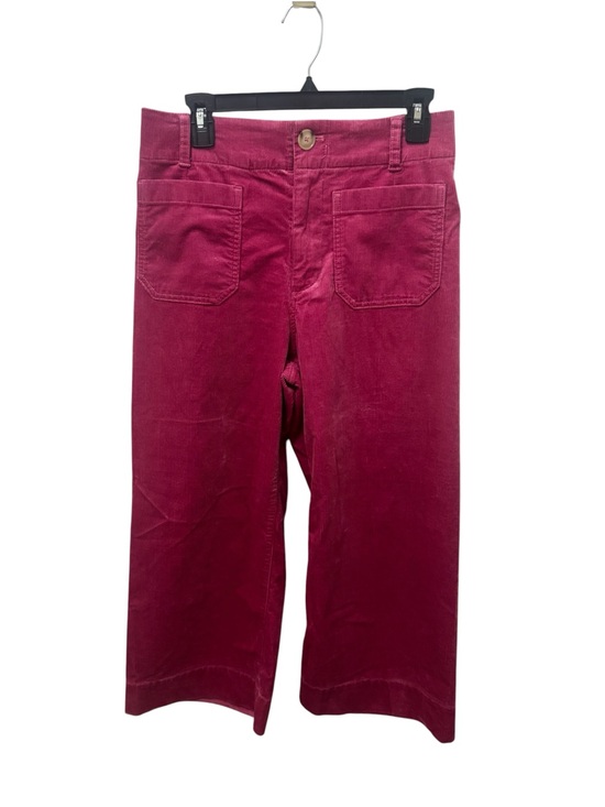 Maeve Pants - Maeve The Colette Corduroy Wide Leg Cropped Pamts Size 29 Petite.